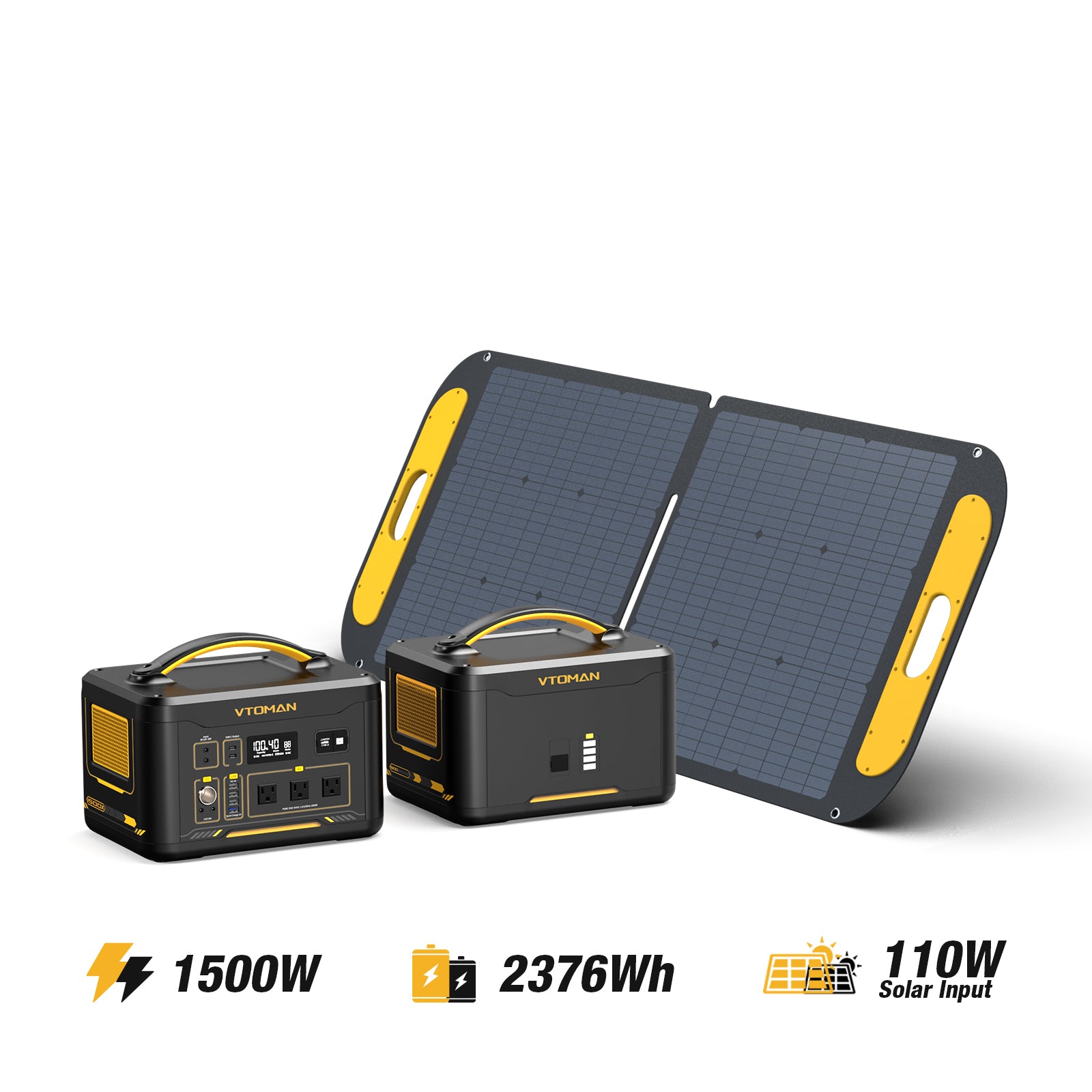 VTOMAN Jump 1500X/2376Wh with 110W Solar Panel