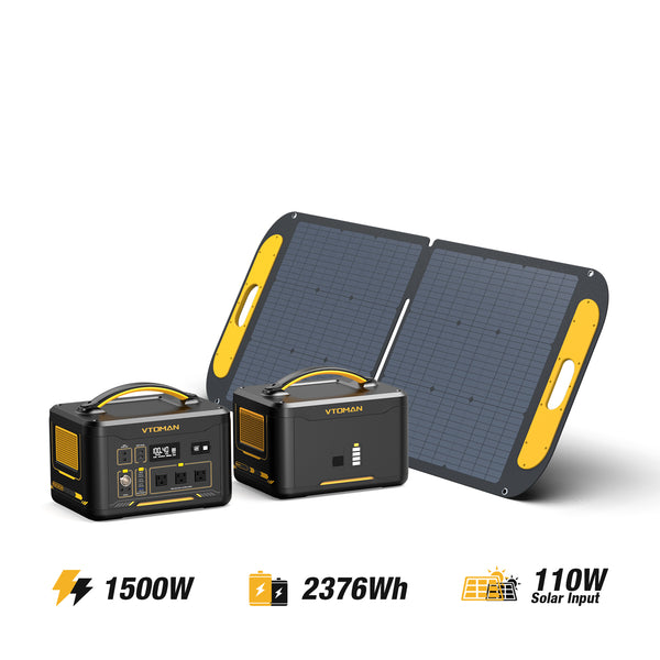 Jump 1500W/2376Wh 110W Solar Generator