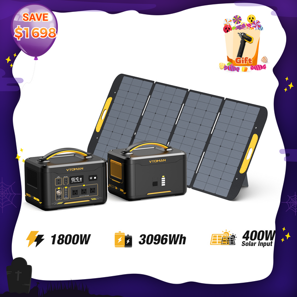 VTOMAN Jump 1800W/3096Wh 400W Solar Generator