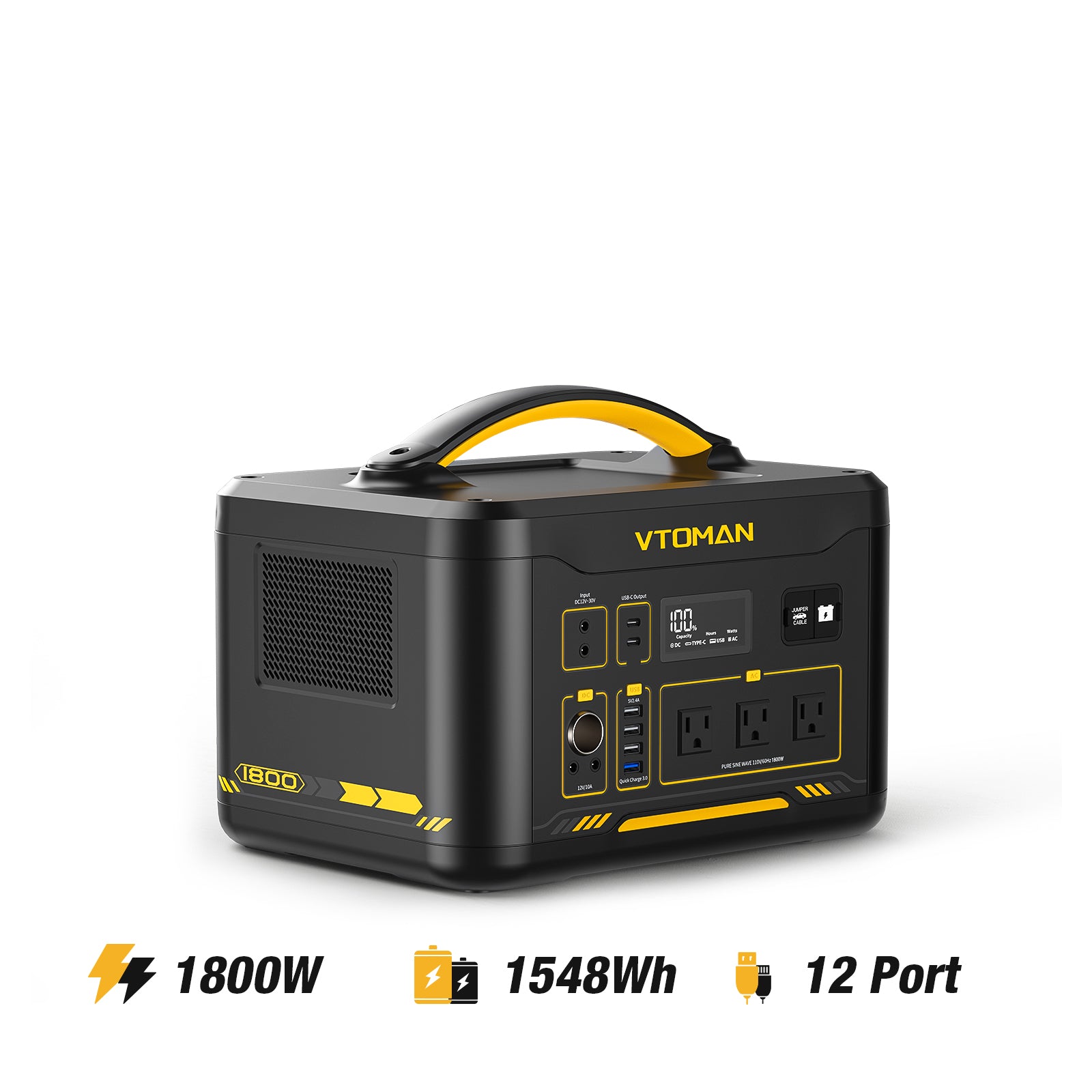 VTOMAN Jump 1800W/1548Wh 110W Solar Generator