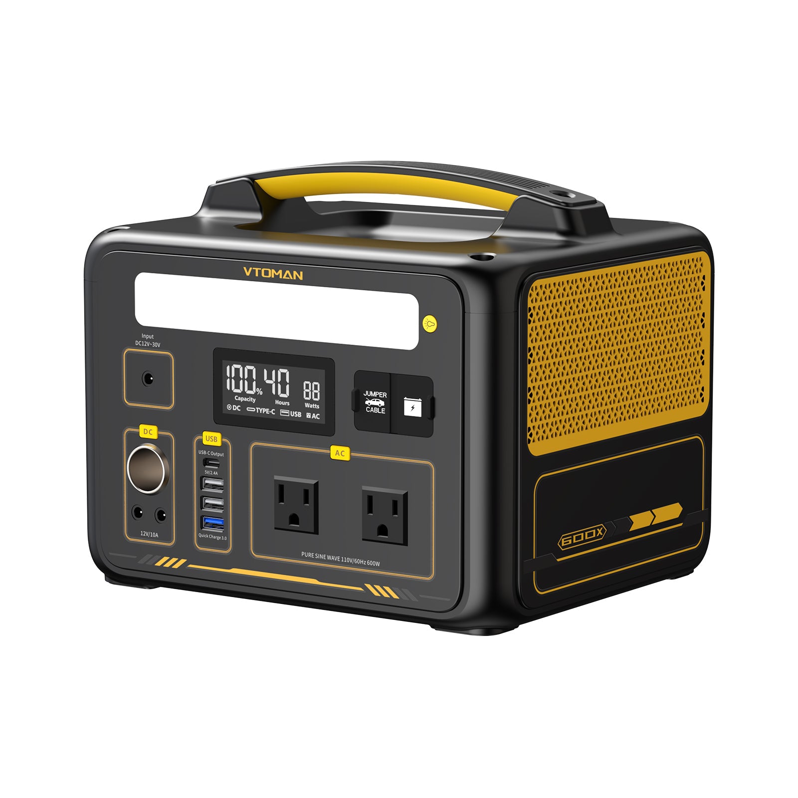 VTOMAN Jump 600X Portable Power Station 600W (Surge 1200W)