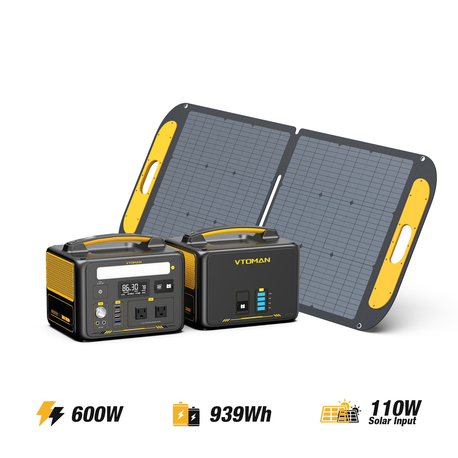 VTOMAN Jump 600X 939Wh with 110W Solar Panel