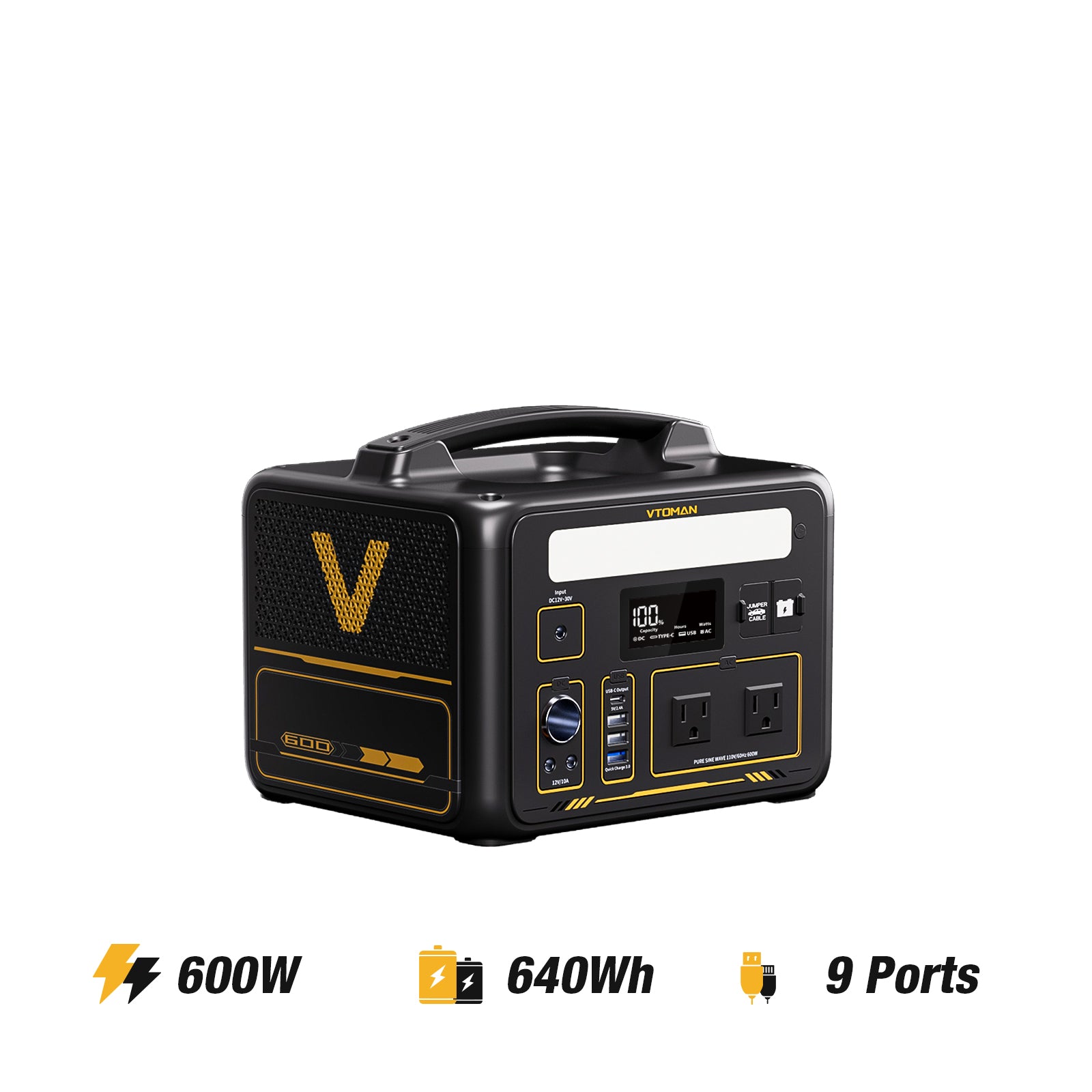 VTOMAN Jump 600W/1280Wh 110W Solar Generator