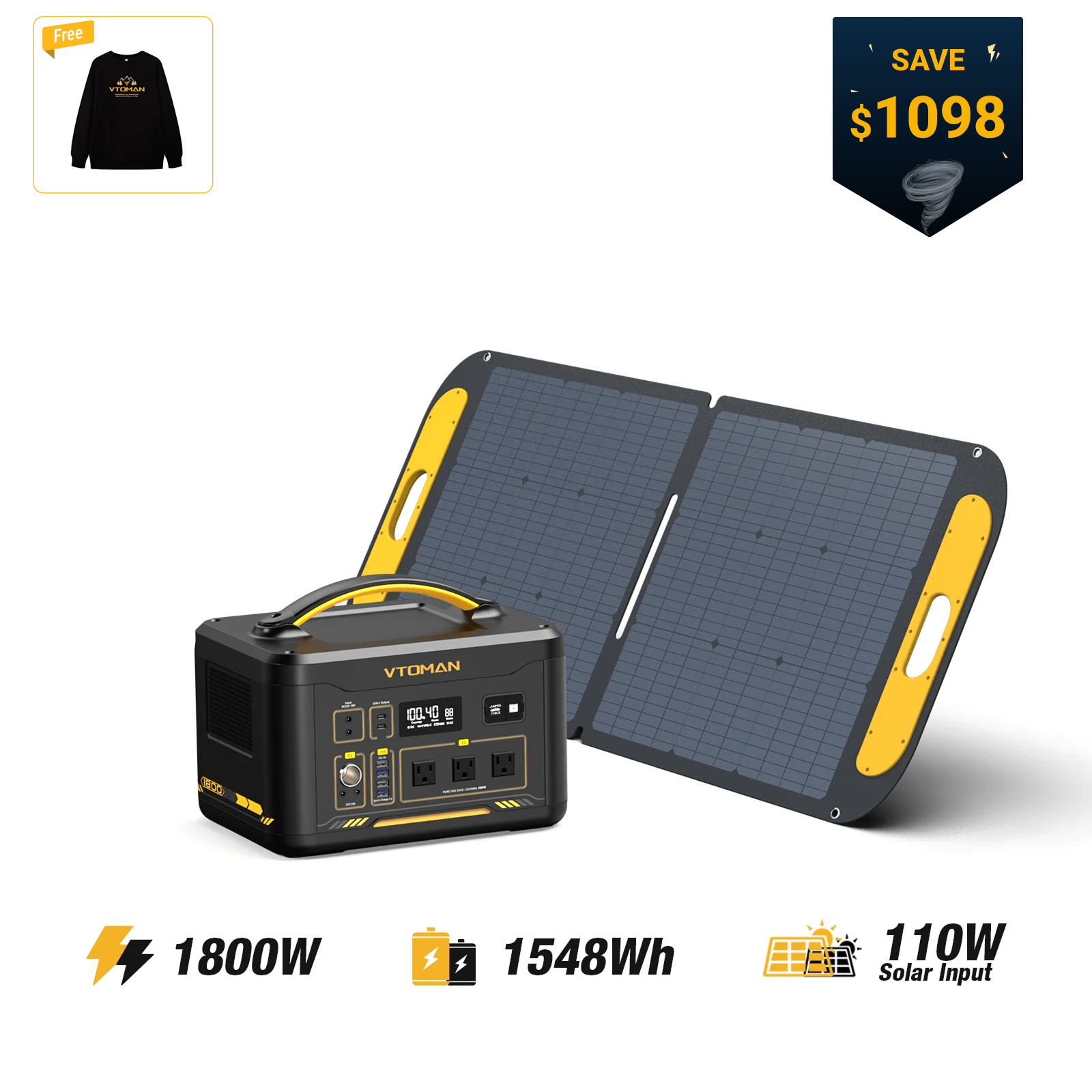 VTOMAN Jump 1800 Portable Power Station