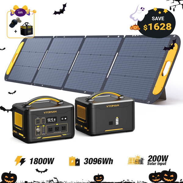 VTOMAN Jump 1800/3096Wh with 200W Solar Panel