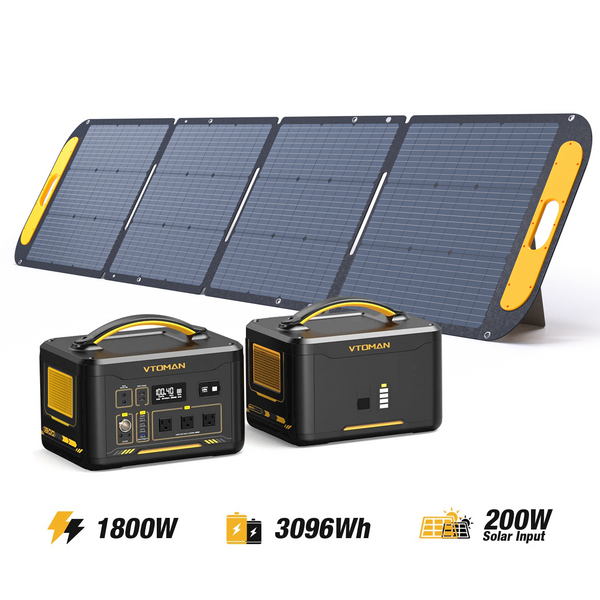 VTOMAN Jump 1800/3096Wh with 200W Solar Panel