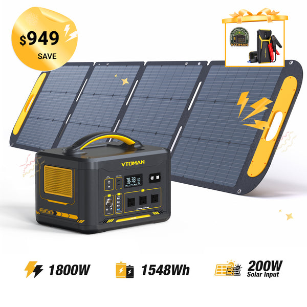 VTOMAN Jump 1800 with 200W Solar Panel