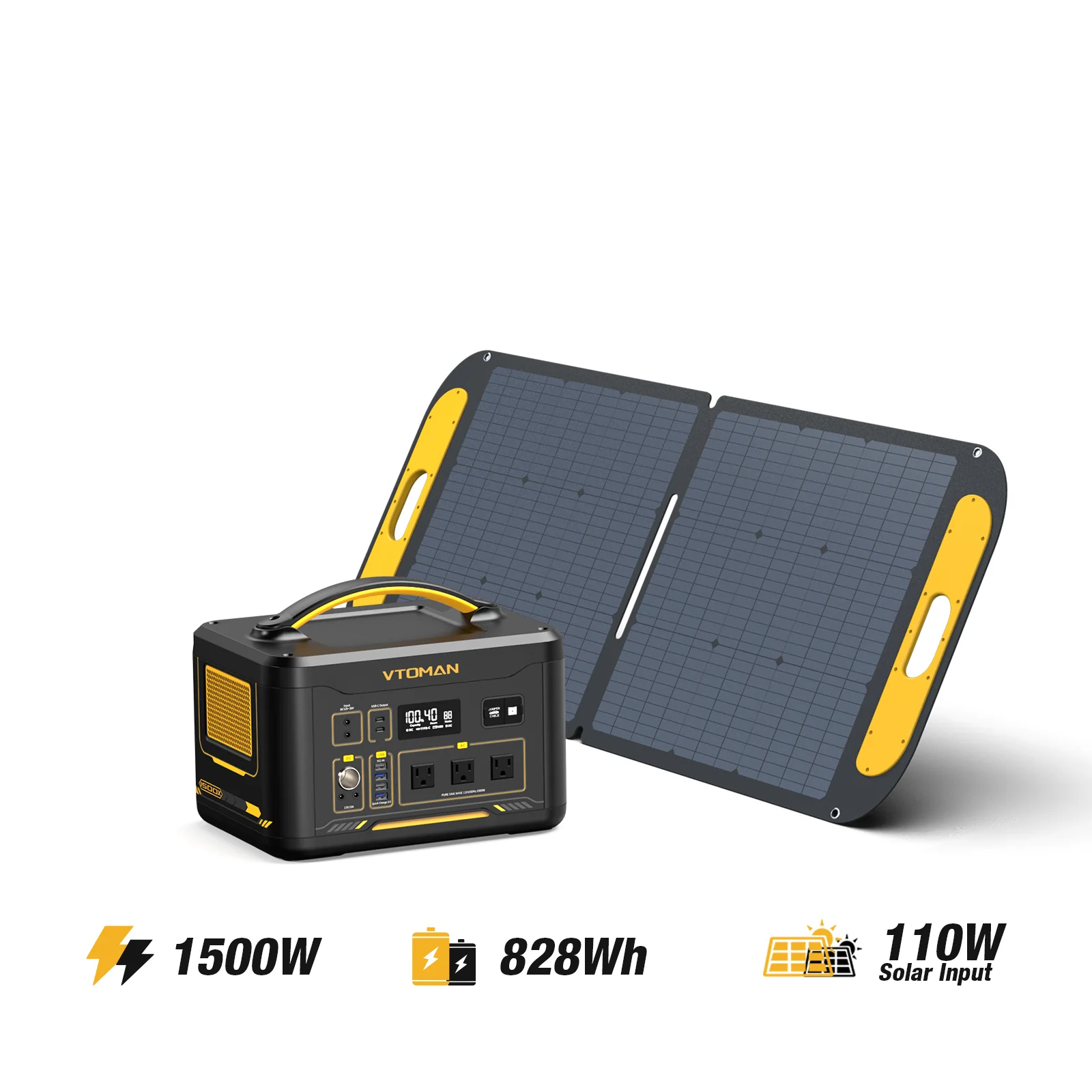 VTOMAN 110W Portable Solar Panel