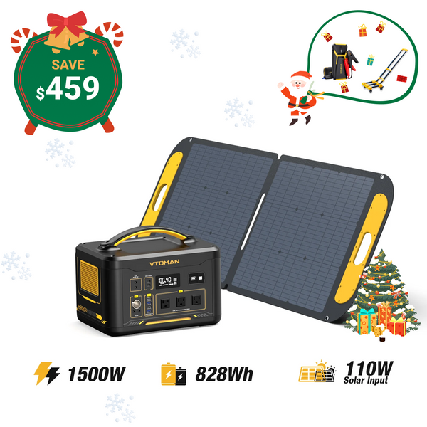 VTOMAN Jump 1500X with 110W Solar Generator