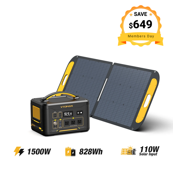 VTOMAN Jump 1500X with 110W Solar Panel