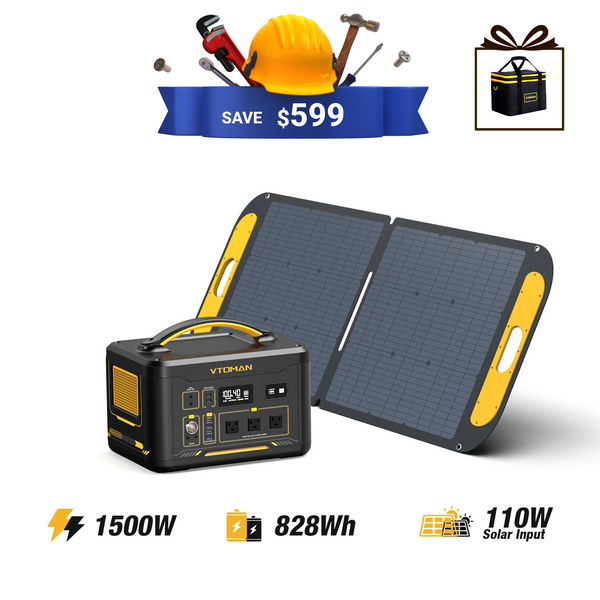 VTOMAN Jump 1500X with 110W Solar Panel