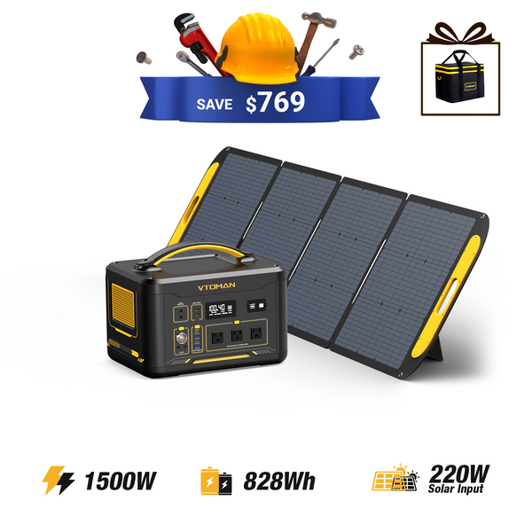 VTOMAN Jump 1500X with 220W Solar Panel