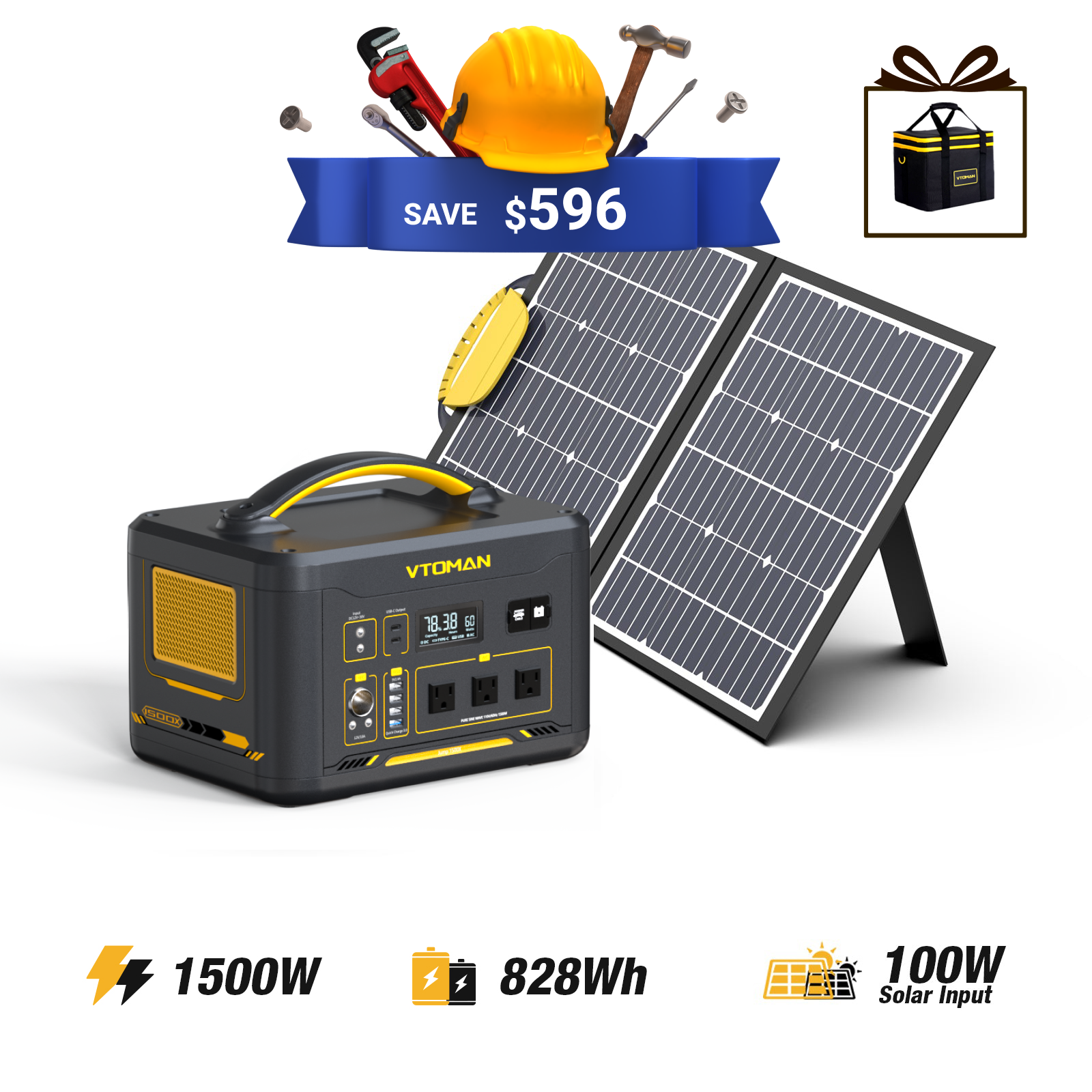 VTOMAN 100W Foldable Solar Panel