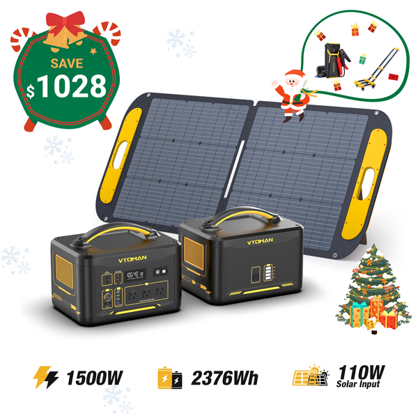 Jump 1500W/2376Wh 110W Solar Generator