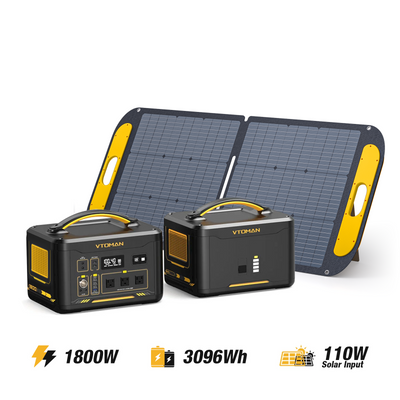 VTOMAN Jump 1800/3096Wh V-BEYOND™ with 110W Solar Panel