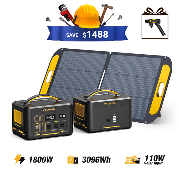 VTOMAN Jump 1800/3096Wh with 110W Solar Panel
