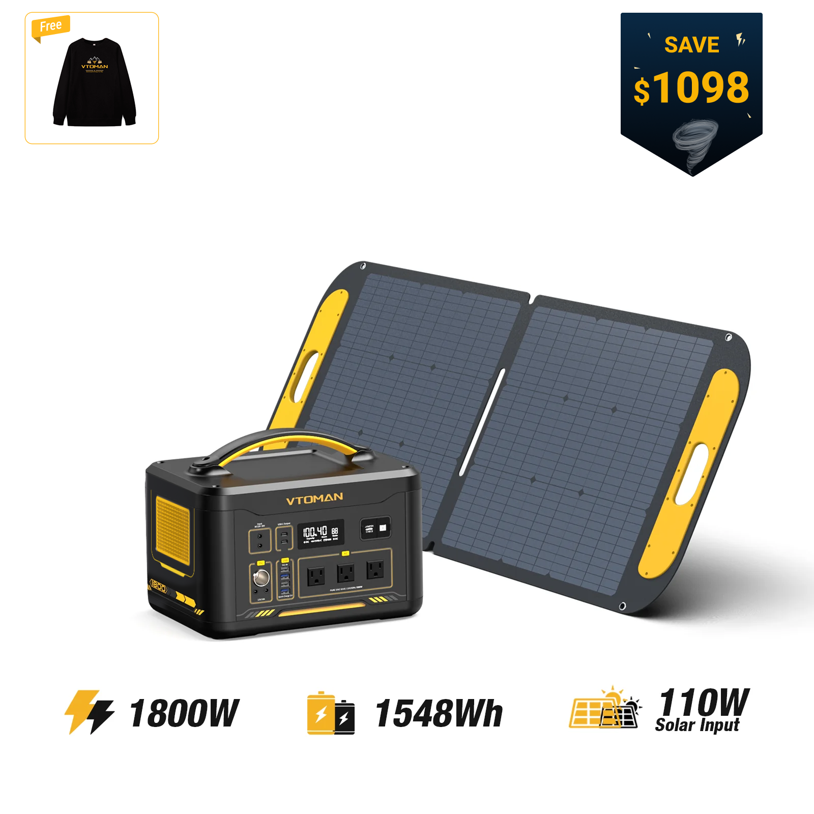 VTOMAN Jump 1800 Portable Power Station