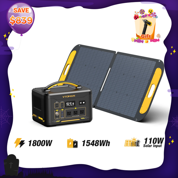 VTOMAN Jump 1800 with 110W Solar Generator