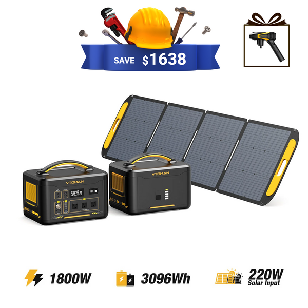 VTOMAN Jump 1800/3096Wh with 220W Solar Panel