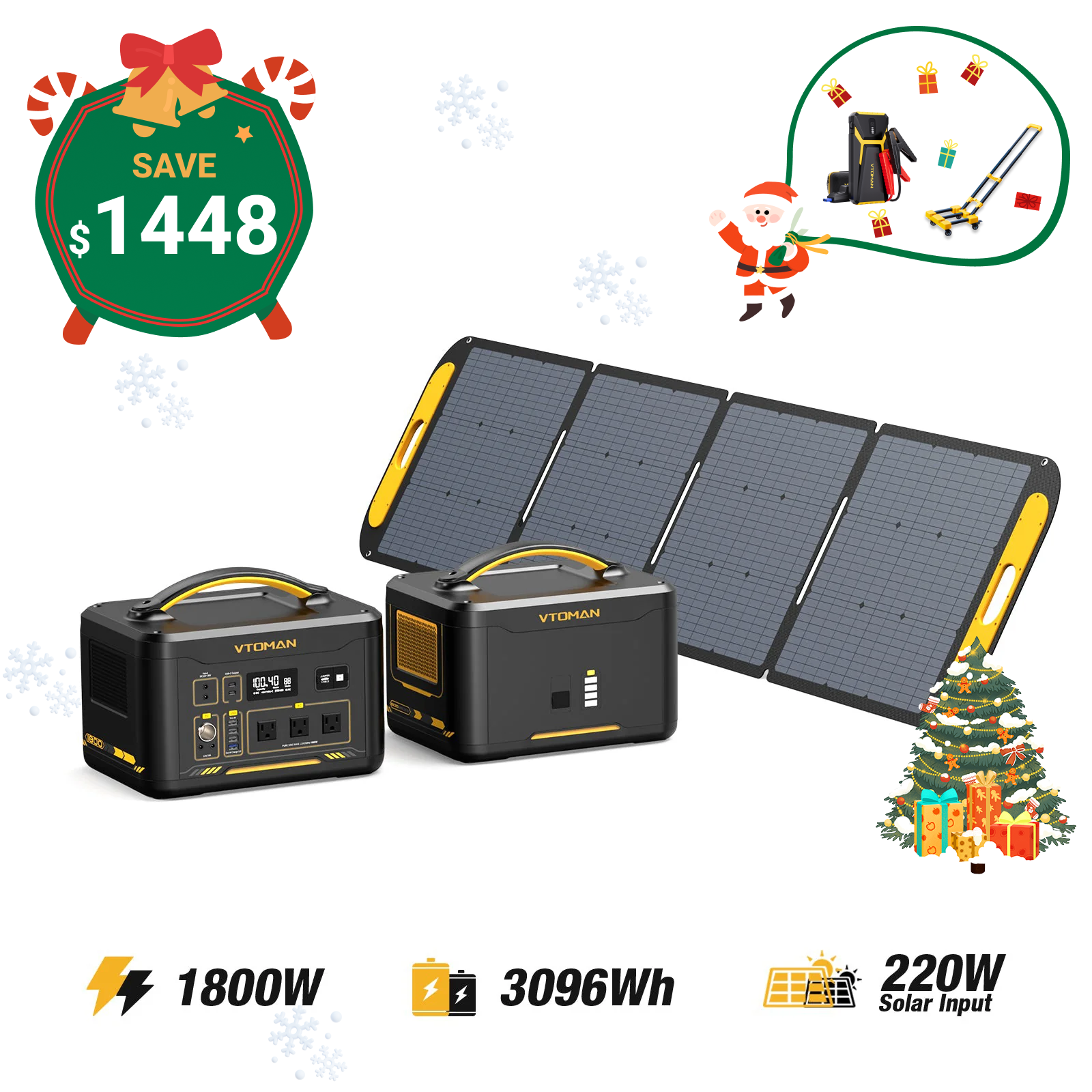 Generador solar Jump 1800W/3096Wh 220W