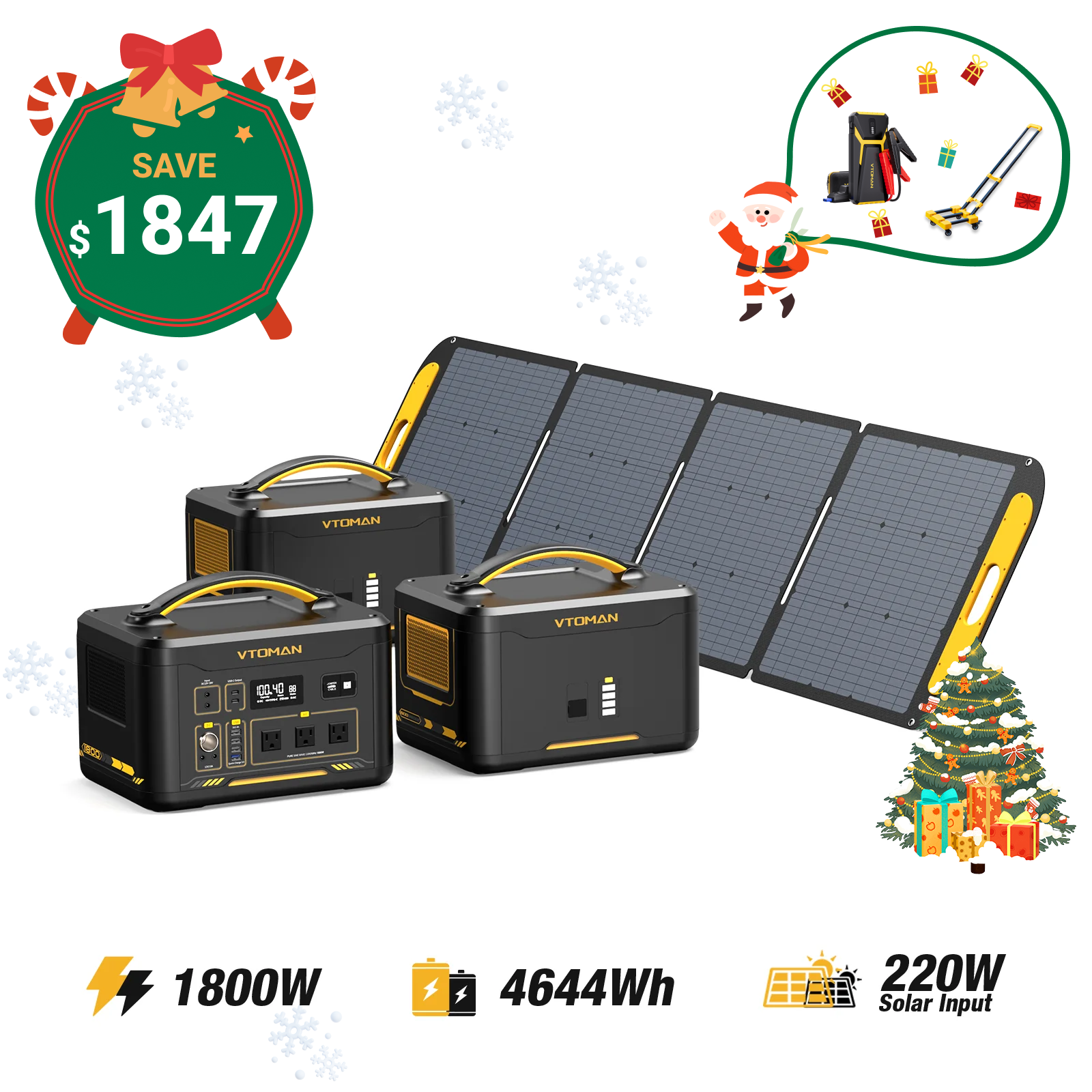 Generador solar Jump 1800W/4644Wh 220W