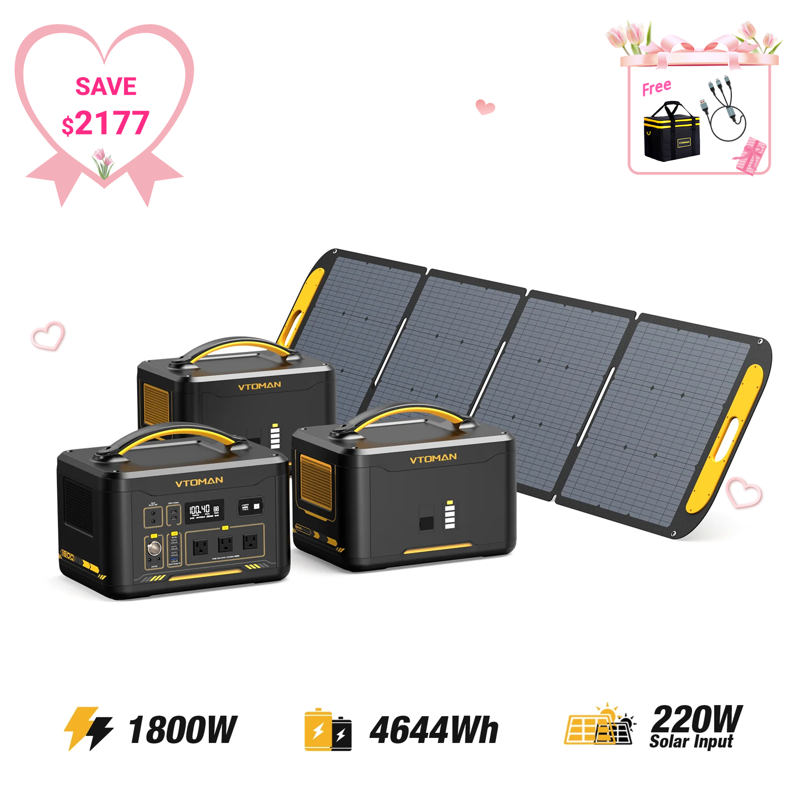 Generador solar Jump 1800W/4644Wh 220W