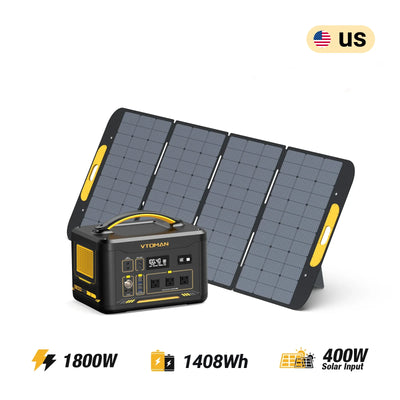 VTOMAN Jump 1800 V-BEYOND™ with 400W Solar Panel