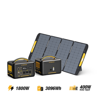 VTOMAN Jump 1800/3096Wh V-BEYOND™ with 400W Solar Panel