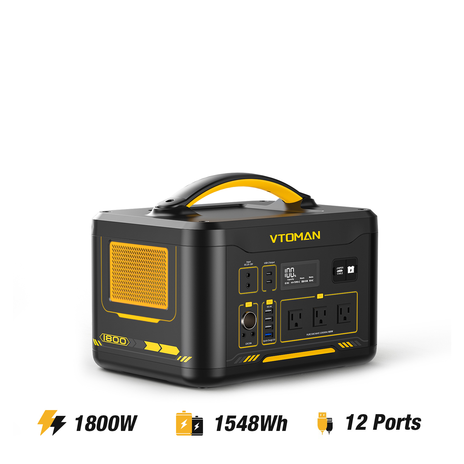 VTOMAN Jump 1800 with 200W Solar Panel