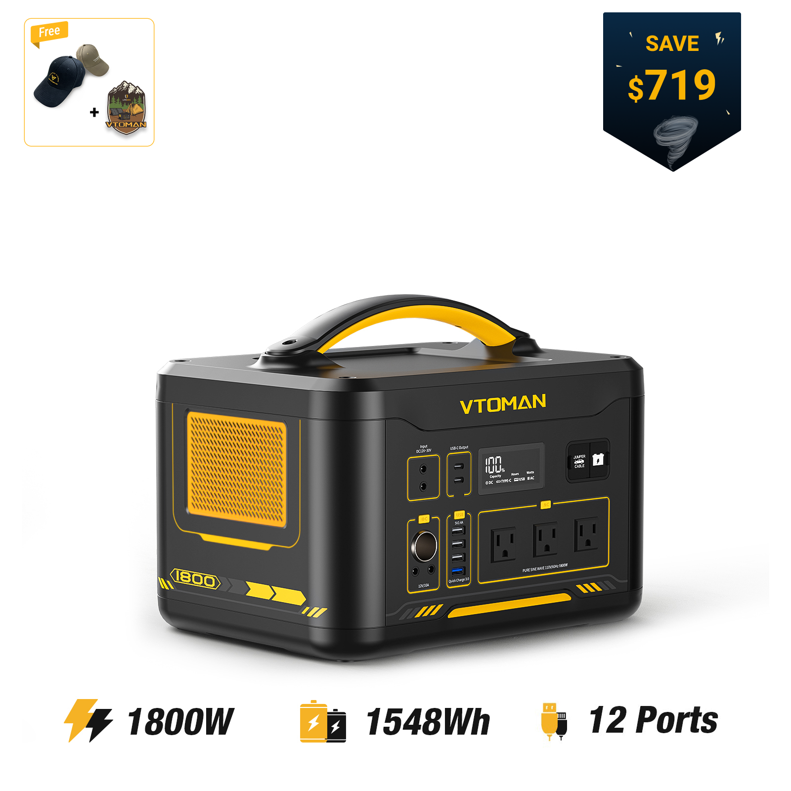 VTOMAN Jump 1800 Portable Power Station