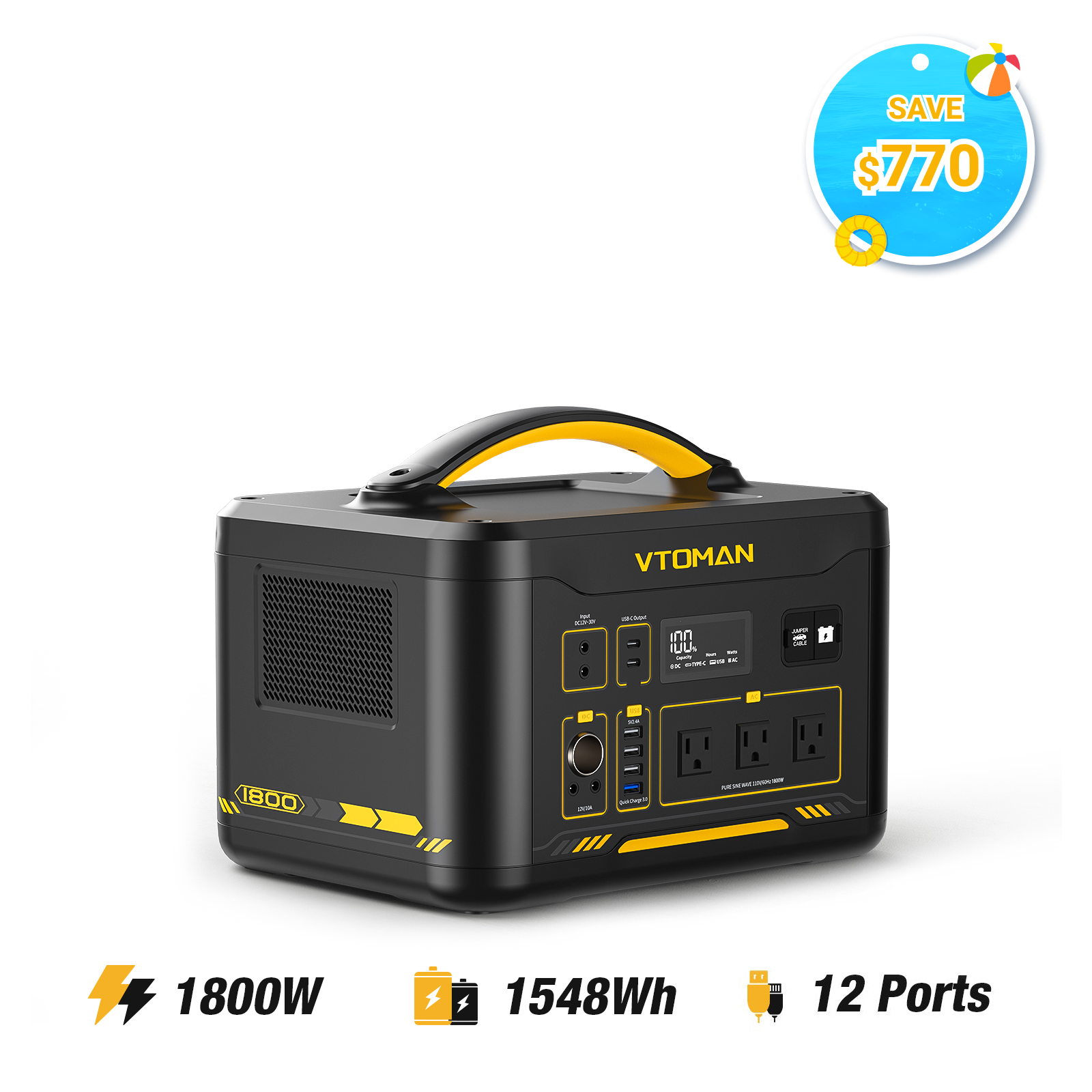 VTOMAN Jump 1800 Portable Power Station