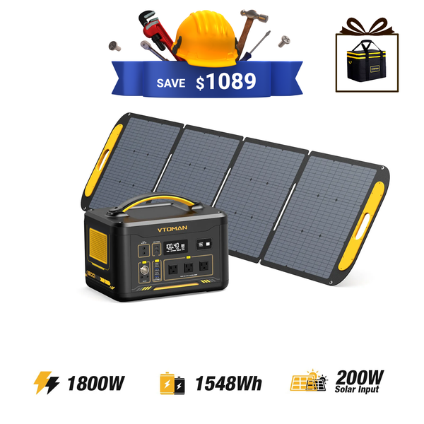 VTOMAN Jump 1800 with 200W Solar Panel