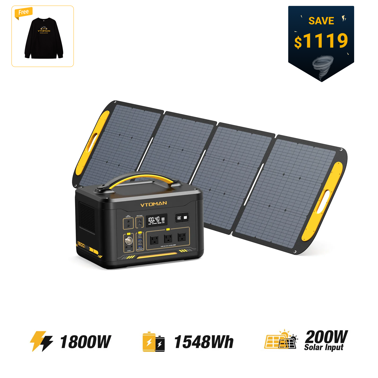 VTOMAN Jump 1800 Portable Power Station