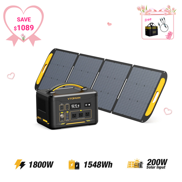 VTOMAN Jump 1800 with 200W Solar Panel