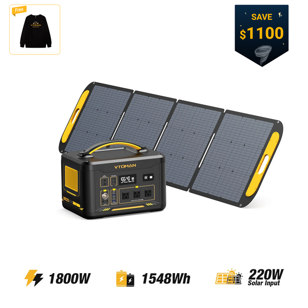 VTOMAN Jump 1800 with 220W Solar Panel