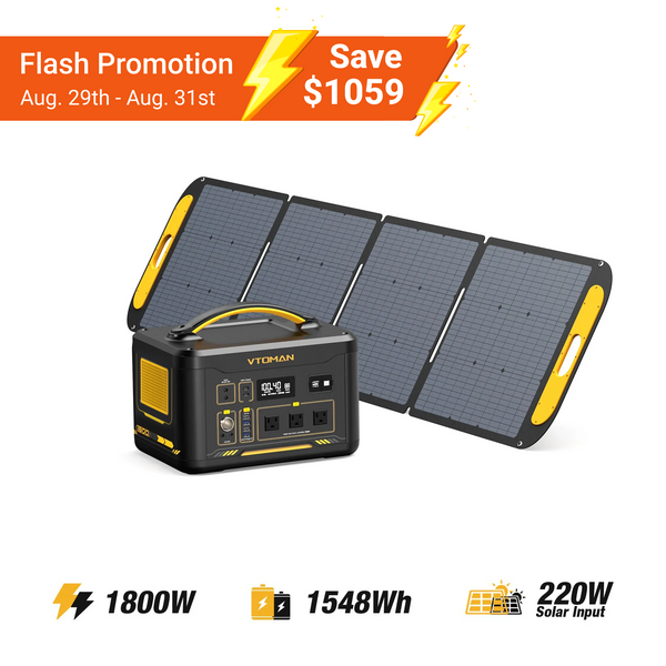 VTOMAN Jump 1800 with 220W Solar Panel