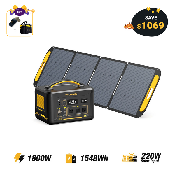 VTOMAN Jump 1800 with 220W Solar Panel