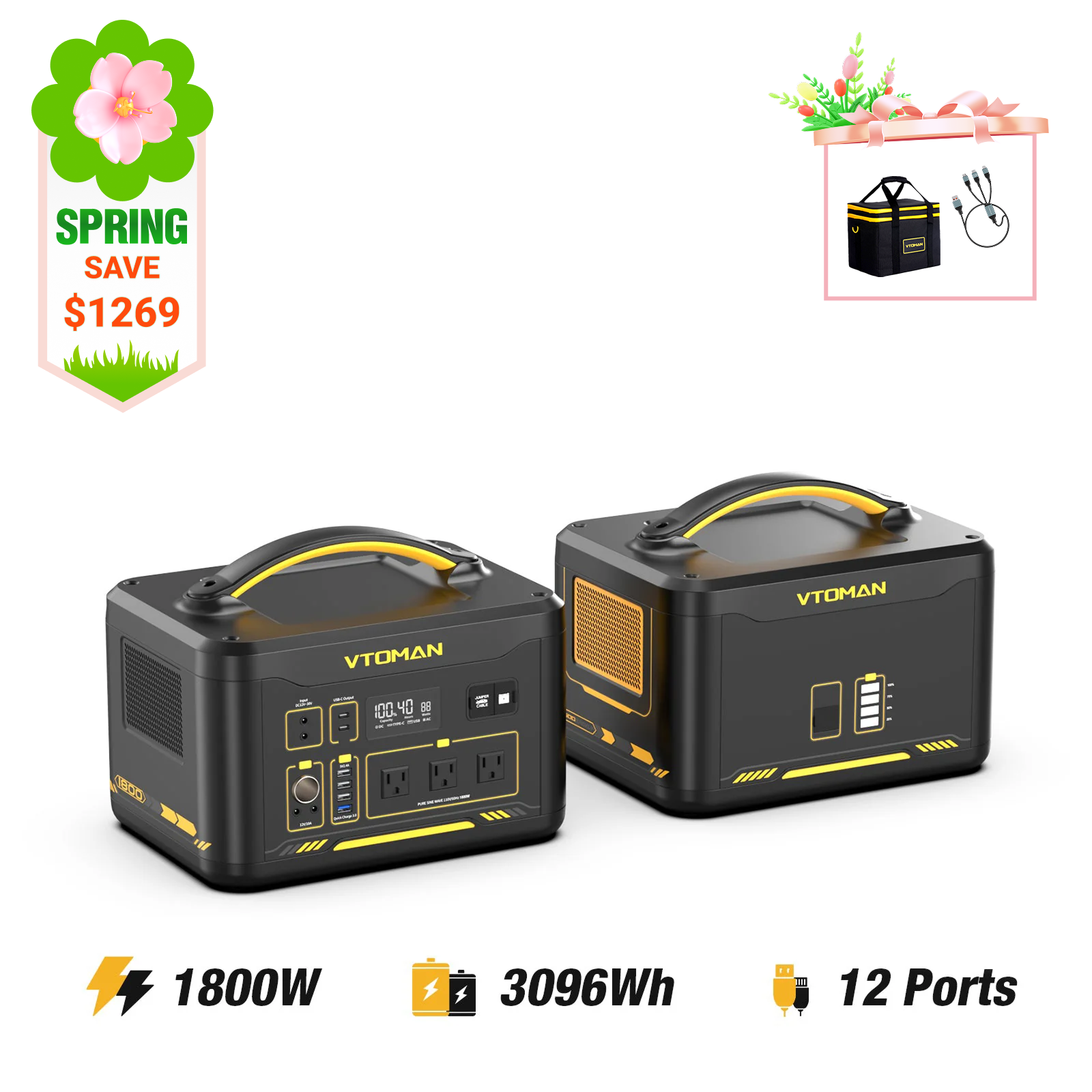 VTOMAN 1548Wh Extra Battery for Jump 1800/1500X