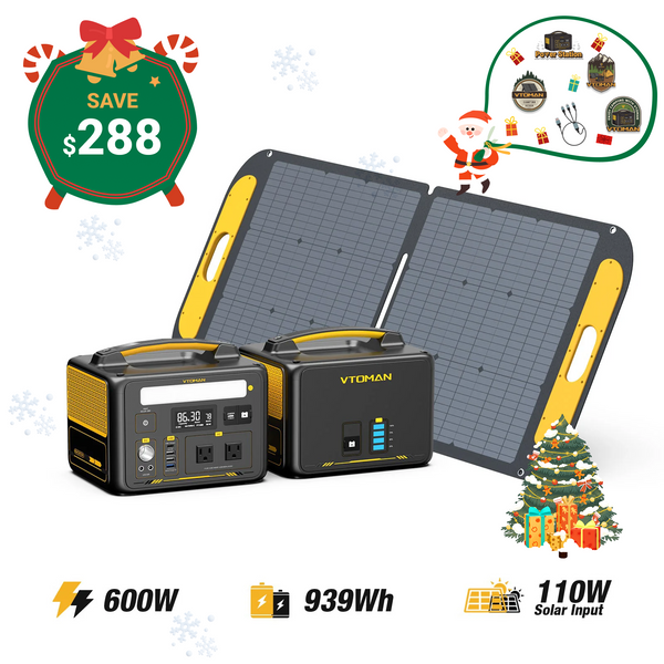 VTOMAN Jump 600X 939Wh with 110W Solar Generator