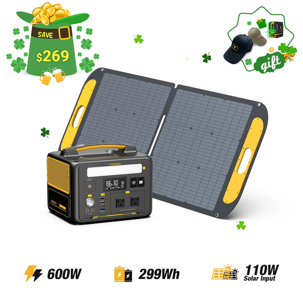 VTOMAN Jump 600X with 110W Solar Panel