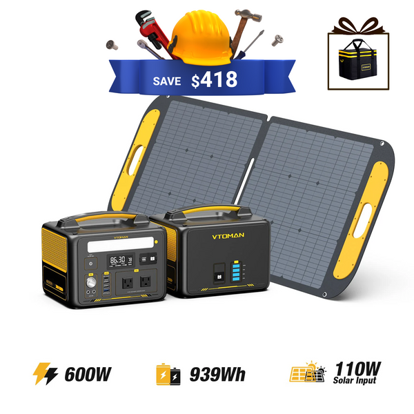 VTOMAN Jump 600X/939Wh with 110W Solar Panel