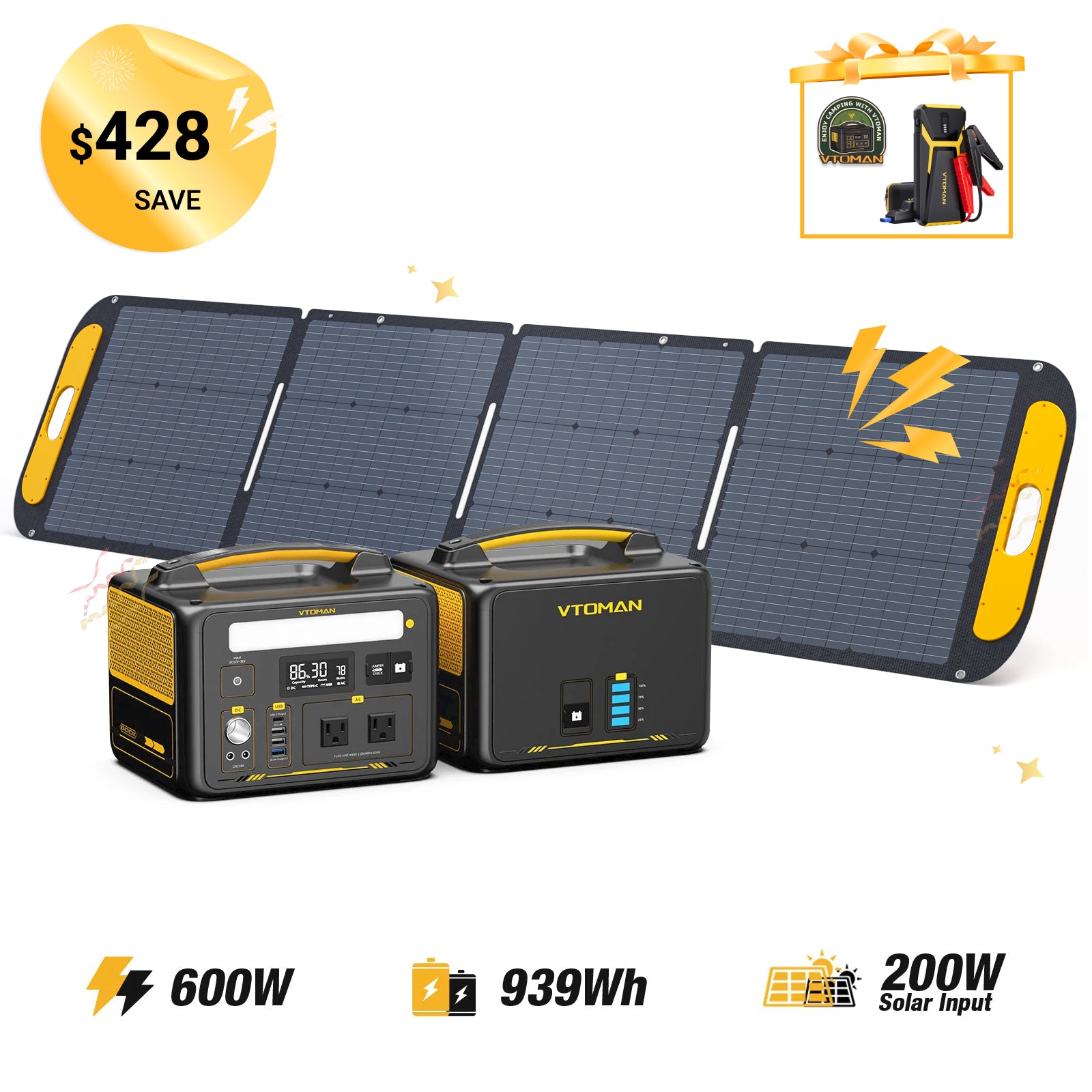 Generador solar Jump 600W/299Wh 110W