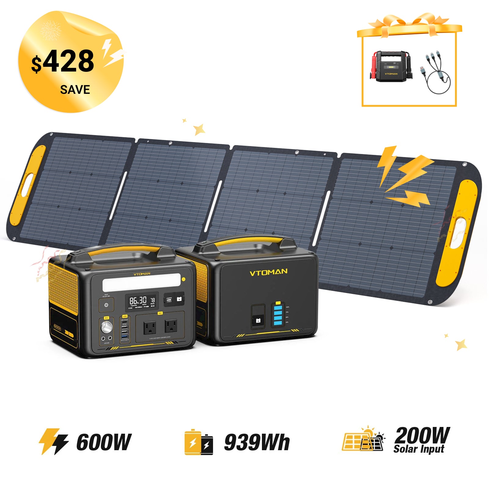 Generador solar Jump 600W/299Wh 110W