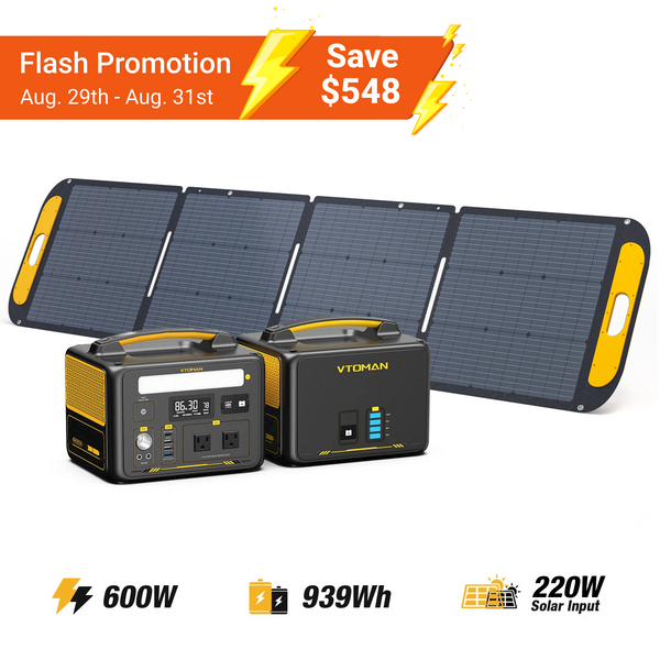 VTOMAN Jump 600X/939Wh with 220W Solar Panel