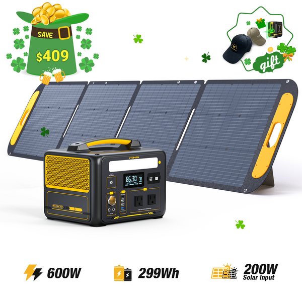 VTOMAN Jump 600X with 200W Solar Panel