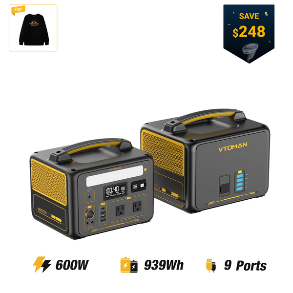 VTOMAN Jump 600X with 640Wh Extra Battery