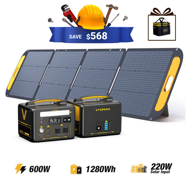 VTOMAN Jump 600/1280Wh with 220W Solar Panel