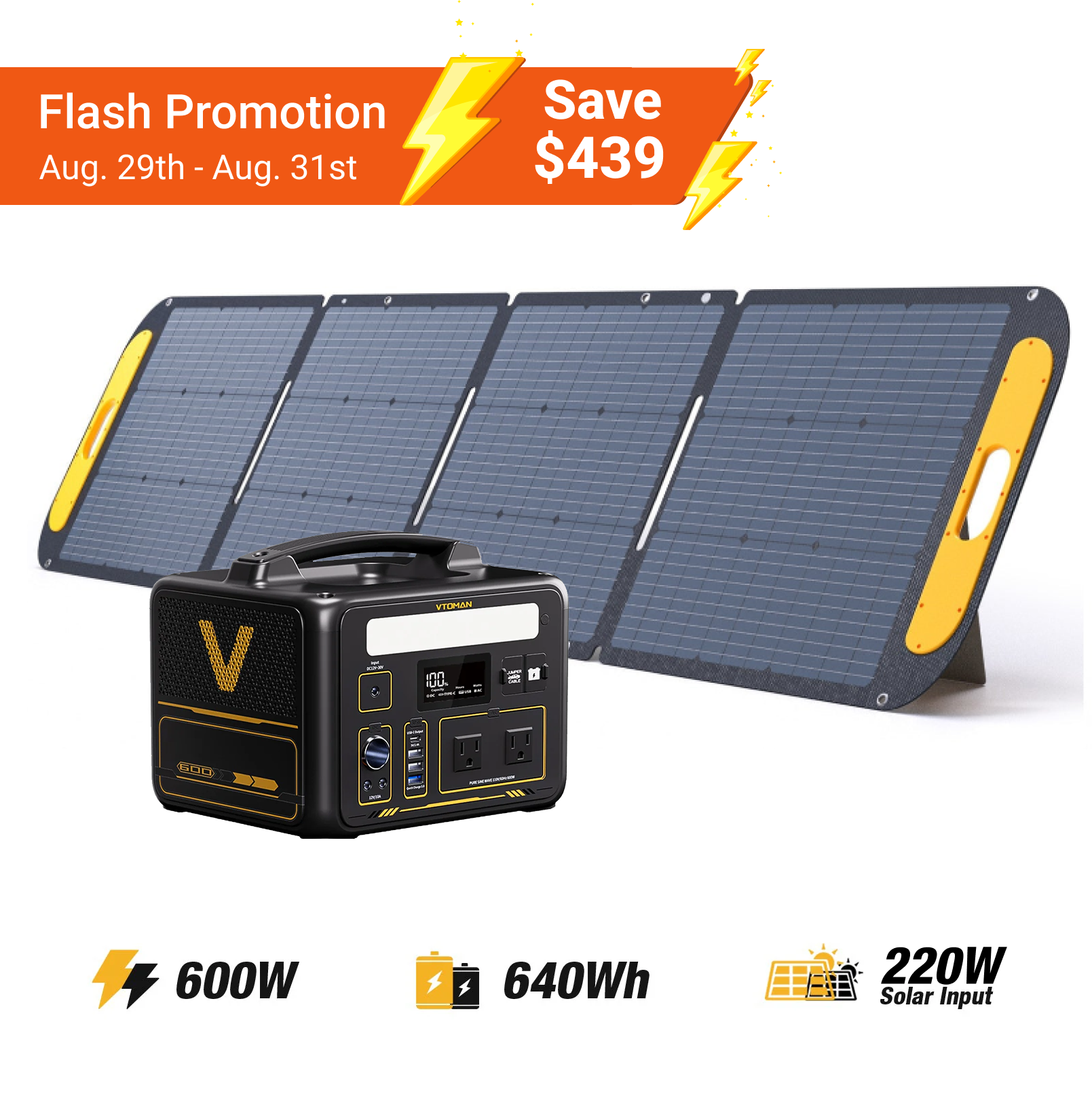 VTOMAN Jump 600 Portable Power Station