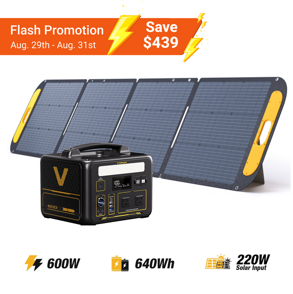 VTOMAN Jump 600 with 220W Solar Panel