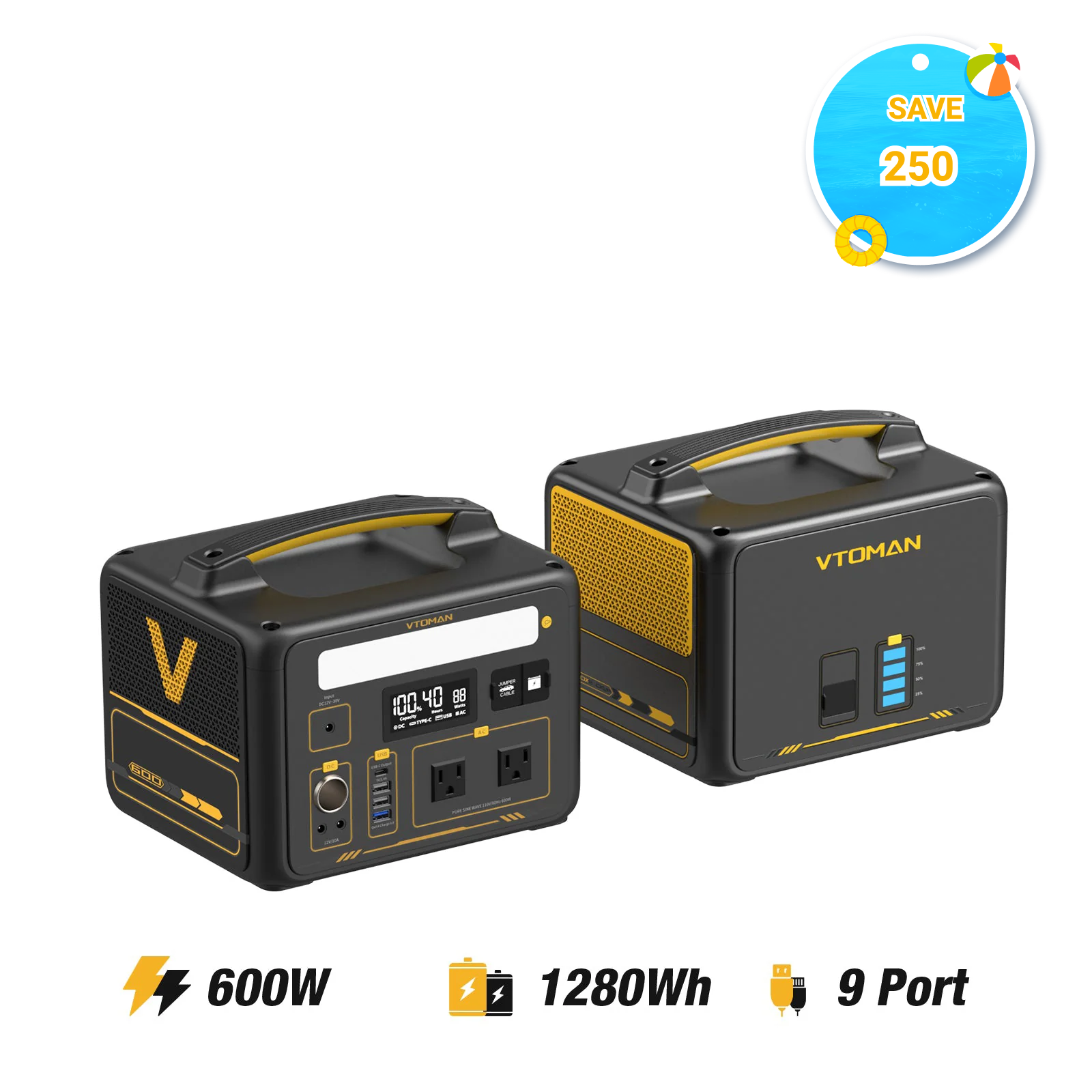 VTOMAN Jump 600 Portable Power Station